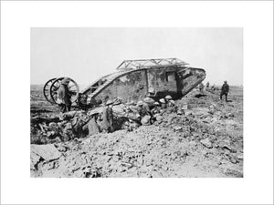 Mark I 'Male' Tank of 'C' Company that broke down on its way to attack Thiepval on 25 September 1916 during the Battle of the Somme.