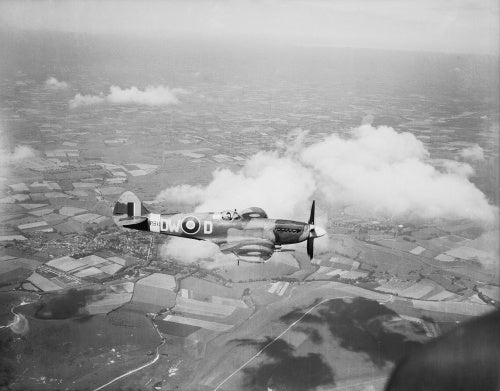 Supermarine Spitfire Mk XIV flown by the CO of No. 610 Squadron RAF, Squadron Leader R A Newbury, based at Friston, Sussex, 3 July 1944.