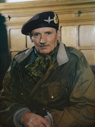 Portrait of Field Marshal Sir Bernard Montgomery on his appointment as Colonel Commandant of the Parachute Regiment, 1944.