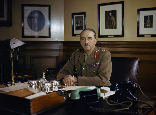 The Chief of the Imperial General Staff, General Sir Alan Brooke, at his desk at the War Office, 1942.