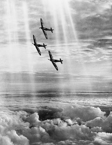 Three Supermarine Spitfire Mk.I aircraft of 19 Squadron.
