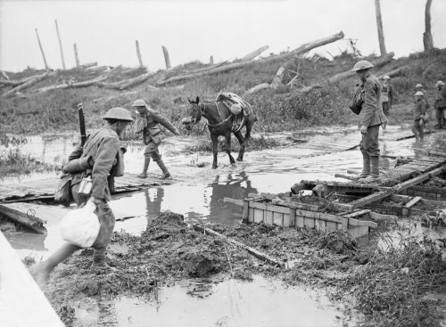 The Battle of Pilckem Ridge: Crossing the Yser Canal at Boesinghe, 31st July 1917.