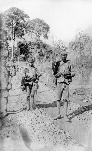 Men of the Nigerian Brigade near Ndanda, German East Africa.