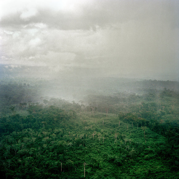 Rain clouds gather over the forest near to Fish Town in River Gee County, Liberia. 2005.