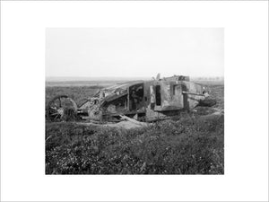 Remains of a Mk I 'Male' Tank of 'D' Company on the old Somme battlefield, September 1917.
