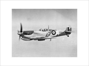 Supermarine Spitfire Mark VC of No. 73 Operational Training Unit in flight over Egypt, January 1943.