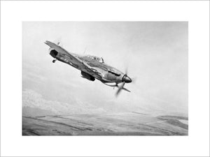 Hawker Hurricane Mk IIC of No. 166 Wing in flight from Chittagong in India, May 1943.