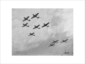 Nine Hawker Hurricanes of 85 Squadron