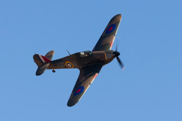 Hawker Hurricane Mk 1 V7497 banks during the Battle of Britain Airshow