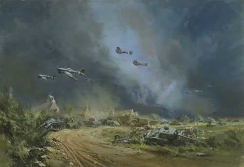 Rocket-firing Typhoons at the Falaise Gap, Normandy, 1944