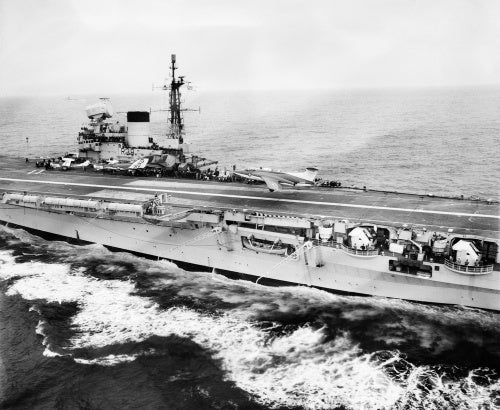 Blackburn NA-39 during landing trials on HMS VICTORIOUS, June 1959.