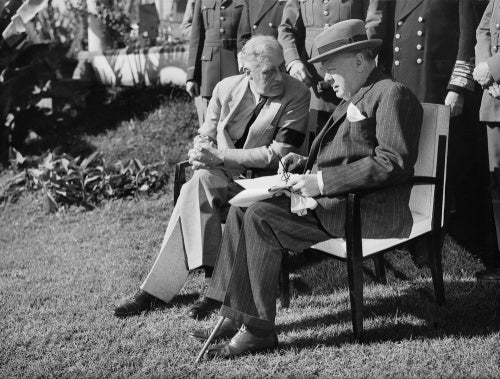 Winston Churchill and President Roosevelt at the Casablanca Conference, January 1943.