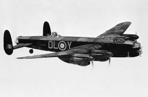 Avro Lancaster Mk I of No. 83 Squadron, based at Scampton in Lincolnshire, June 1942.