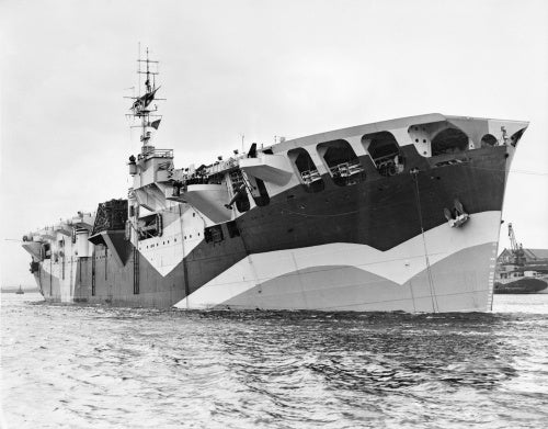 The escort carrier HMS PRETORIA CASTLE, August 1943.