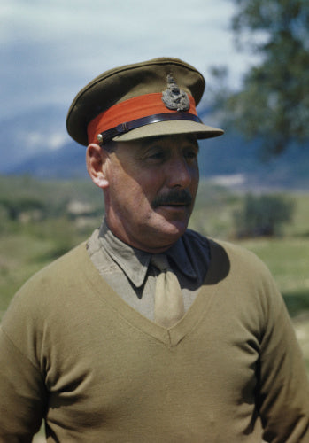 Lieutenant General Sir Oliver Leese, commander of the British Eighth Army in Italy, 30 April 1944.