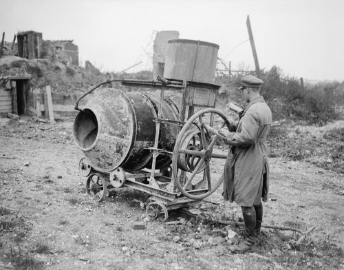 One of the portable concrete-making machines used in the construction of the Hindenburg Line, and found at Izel-les-Equerchin on its capture by the 8th Division.